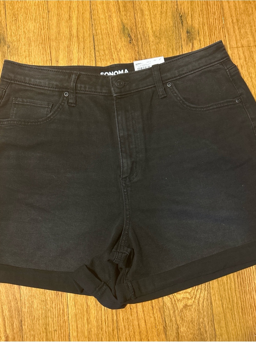 Sonoma Black Women's High-Rise Denim Shorts